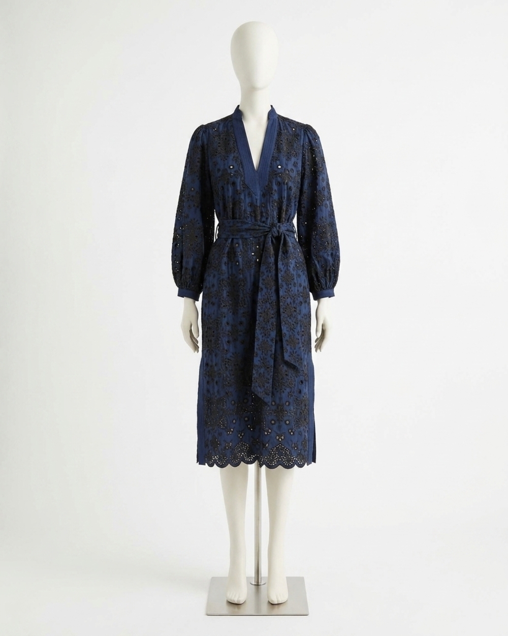 NEW FIGUE clove midi dress in true navy